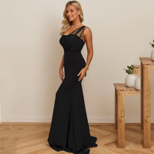 Sexy Backless Women Elegant Long Prom Evening Dresse Woman Birthday Party Dress